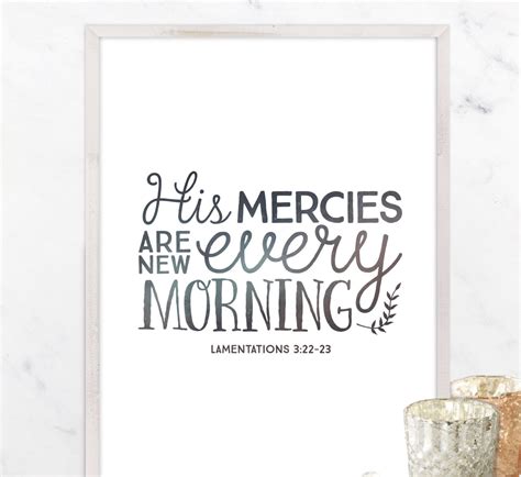 Scripture Lamentations 3:22-23 His Mercies Are New Every