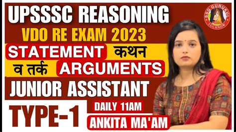 Upsssc Vdo Re Exam Reasoning Class Logical Reasoning Statement And