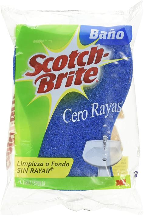 M Scotch Brite Fibra Esponja Cero Rayas Tama O Grande Color Azul