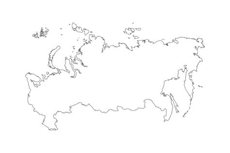 Premium Vector Map Of Russia With A Red Filling Vector Image