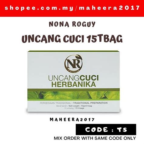 Nona Roguy Uncang Cuci Herbanika NR 15 Sachets Mandian Herba Tangas