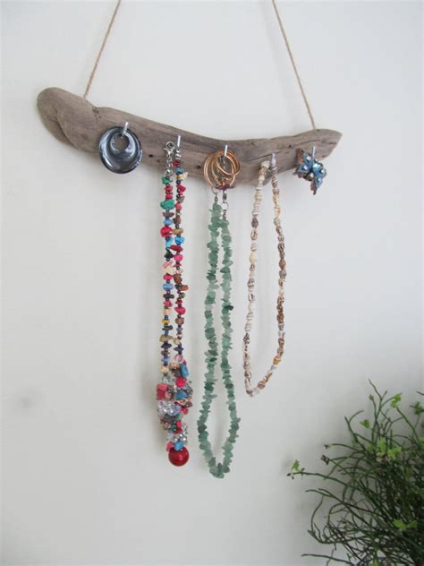 Large Key Holder Wall Display Jewelry Holder Driftwood Key Etsy