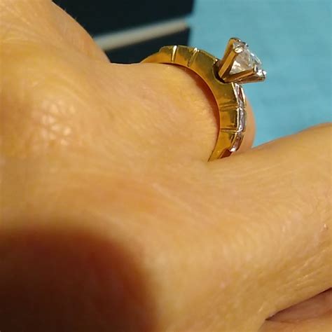 K Yellow Gold Marquis And Princess Cut Ring Gem