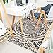 Amazon Seavish Tufted Cotton Area Rug 3X5 Black Mandala Bohemia