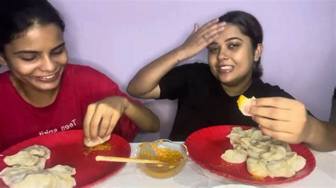 Eating Momo Challenge With Spicy Chutney Mukbang Chicken Momo