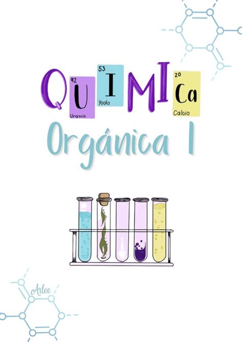 Portada De Qu Mica Org Nica Portadas Para Quimica Quimica Organica