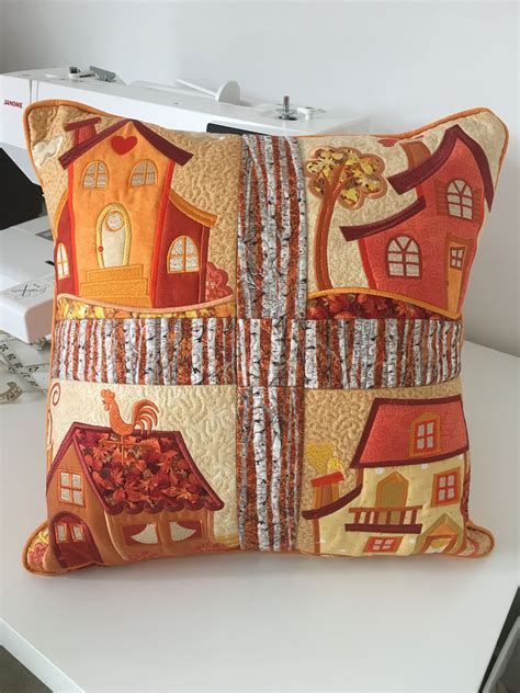 Anita Goodesign Neighbourhood Cushion In A Mix Of Autumn Colours Anita