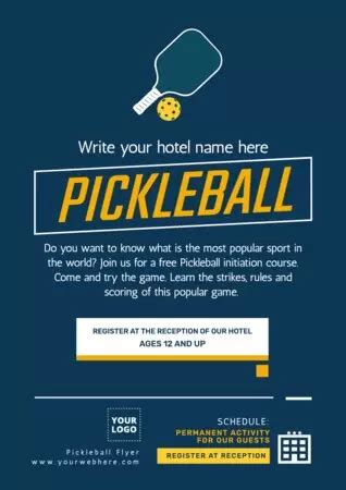 Editable Pickleball Flyer Templates