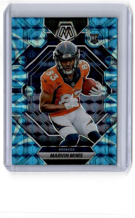 2023 Panini Mosaic Blue Reactive Prizm Marvin Mims RC Denver Broncos