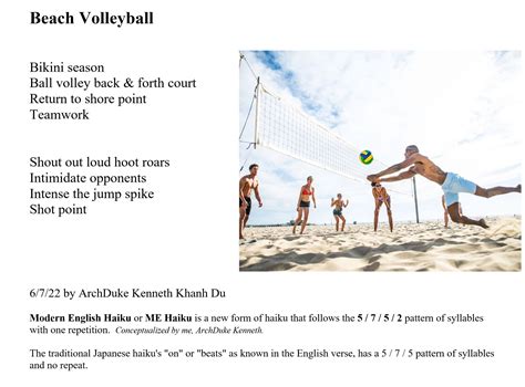 Beach Volleyball Poem By Archduke