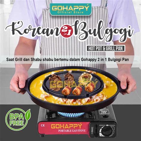 Jual New Bulgogi Pan In Mookata Pot Ghk Sukiyaki Panci Sup Shabu