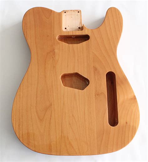 Tele Guitar Body Alder Wood Natural Gloss Finish Not Drilled String Through Body Ferrule Holes