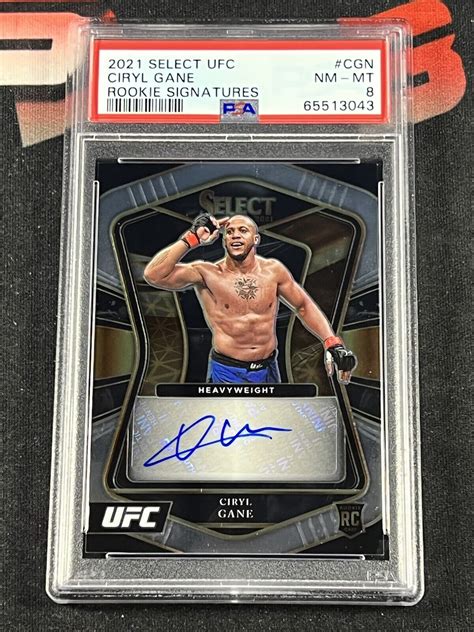 Panini Select Ufc Ciryl Gane Rookie Auto Autograph Card Psa