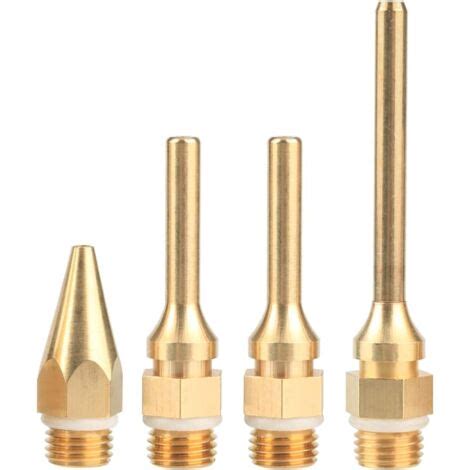4 Piece Hot Glue Gun Nozzle Set Made Of Copper 10 8 Mm Thread Diameter Interchangeable Nozzles