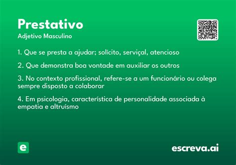 O Que É Ser Prestativo - Prestativo - Significado e Sinônimo - escreva.ai