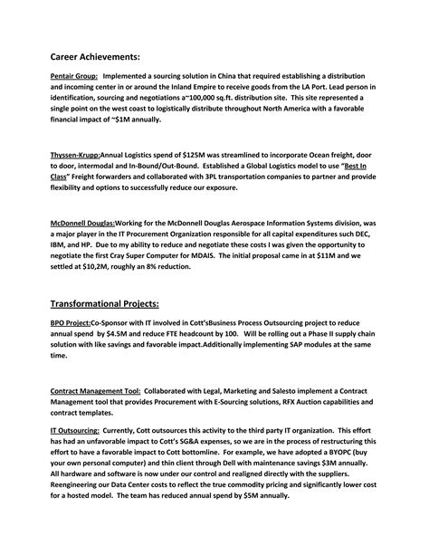 Career Achievements (2)[1] | DOCX | Logistics | Business