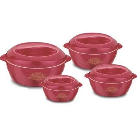 Palmline Plastics Printed Feast 2000 Plastic Hot Pot Gift Set For Home Capacity 1700 Ml At Rs