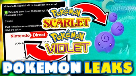 Direct Today And 60 New Pokemon In Pokemon Scarlet And Violet Leaks Youtube