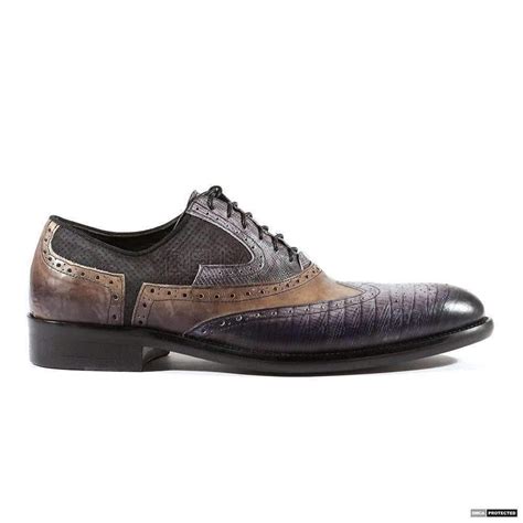 Jo Ghost Mens Italian Stampa Tejus Moscato Gray Black Tan Oxfords