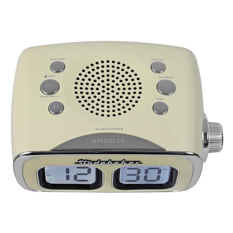 Studebaker Large Display Lcd Amfm Retro Clock Radio Usb Bluetooth Aux