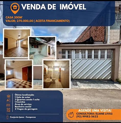 Casa Na Rua Guanapuris 01 Compensa Em Manaus Por R 270 000 Viva Real