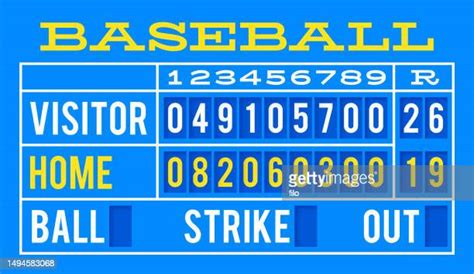 Baseball Scoreboard Vector Photos and Premium High Res Pictures - Getty ...