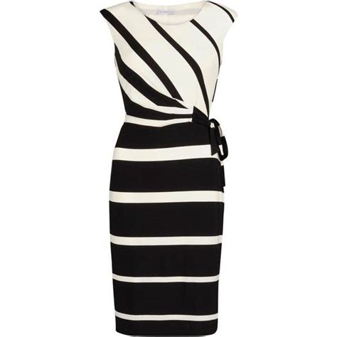 Gina Bacconi Graduated Stripe Jersey Dress Liked On Polyvore