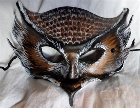 Leather Mask Horned Owl By Satorimasks On Etsy