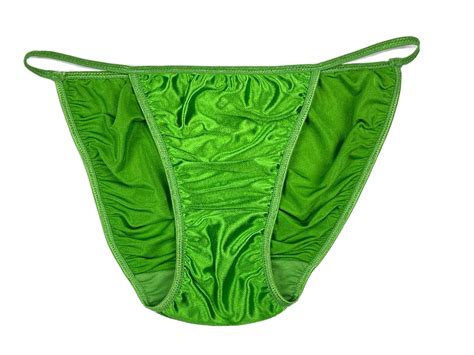 Satin String Bikini Scrunch Butt 34 Ruching Green S5 Gem