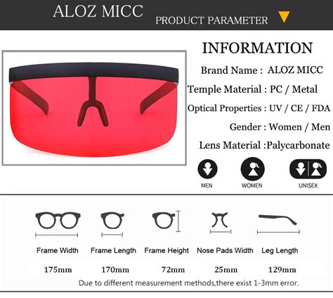 Aloz Micc Designer Sunglasses Women Oversize Shield Visor Sunglasses Women Retro Windproof