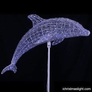 Christmas light sculptures LED light dolphin | iChristmasLight