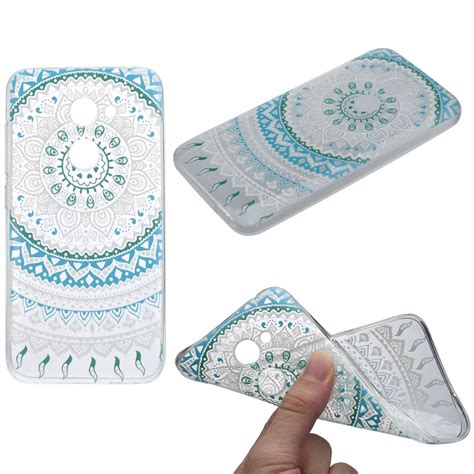 Henna Cover für Alcatel A3 XL Case Schutz Hülle Silikon Sonne Blau