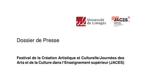 Dossier De Presse Festival Cr Ation Artistique Et Culturellen Pdf