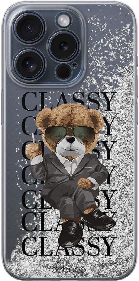 Babaco Etui Do Apple Iphone 15 Pro Teddy Classy 001 Płynny Brokat