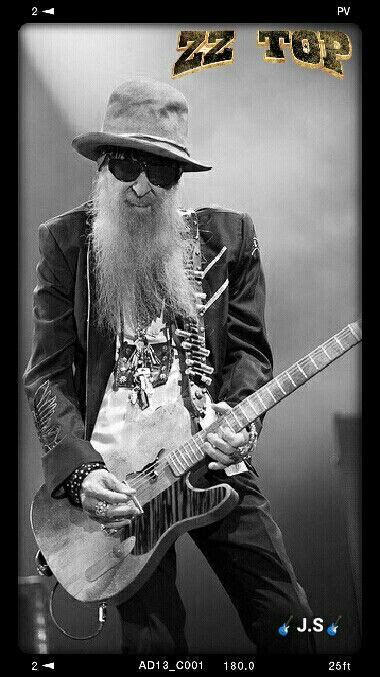 Billy Gibbons Famous Guitars Hot Blue Zz Top Bfg Guitar Players