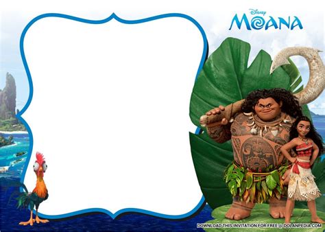 Free Printable Moana Birthday Party Invitation Templates Dolanpedia