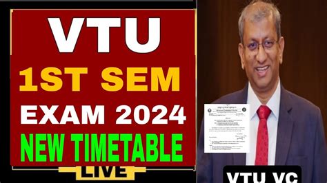 VTU 1ST Sem Exam Postponed Officially VTU 1ST SEM EXAM NEW TIME TABLE