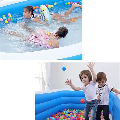 HUOLE Piscines Gonflables Rectangulaire Familiale 305cm X 183cm X