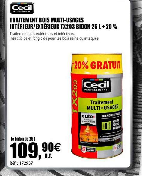 Offre Traitement Multi Usages Tx Cecil Chez Brico Pro