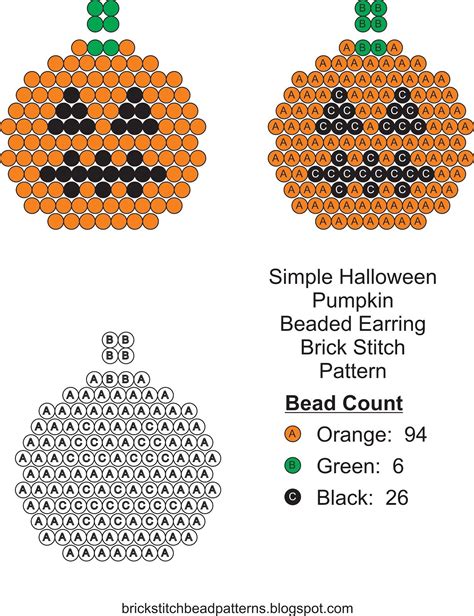 Simple Beaded Halloween Jack O Lantern Pumpkin 4 Bead Weaving