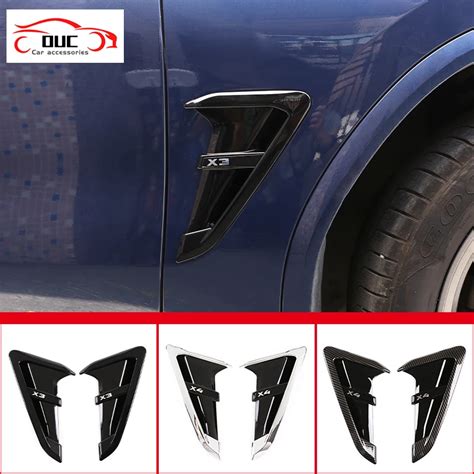 2pcs Set Abs Car Front Fender Side Air Vent Cover Trim Car Styling For Bmw X3