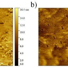 AFM Pictures Of Unetched A And Etched B Surface Of Al 0 2 Ga 0 8