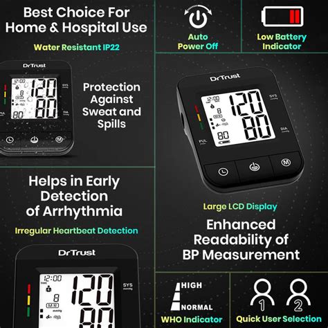 Dr Trust Usa Blood Pressure Monitor Smart Dual Digital Bp Machine