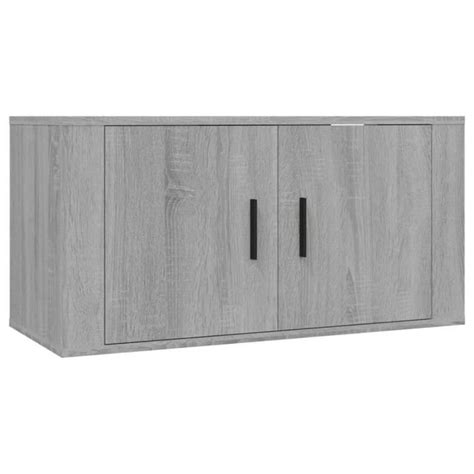 Pwshymi Ensemble de meubles TV 3 pcs Sonoma gris Bois d ingénierie