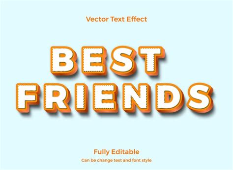 Premium Vector | Best friends text effect