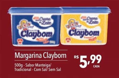 Margarina Claybom G Sabor Manteiga Tradicional Sal Sem Sal