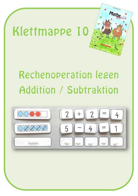 Klettmappe 10 ZR 5 Rechenoperation Legen Unterrichtsmaterial Im