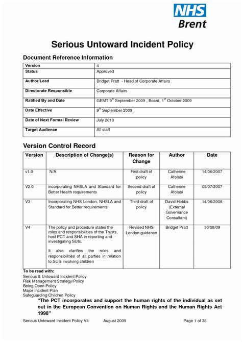 Incident Investigation Report Template Fresh Injury Reporting Procedure