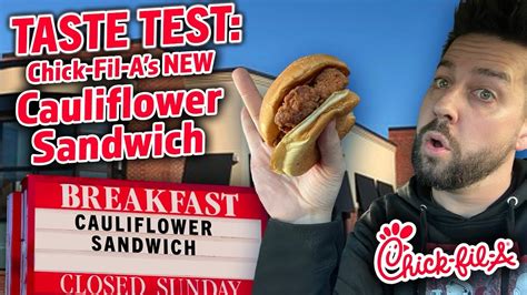 John Crist Tries Chick Fil As New Cauliflower Sandwich Youtube