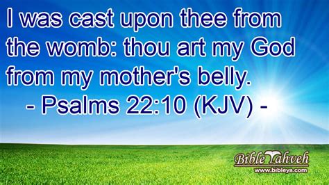 Psalms 2210 Kjv I Was Cast Upon Thee From The Womb Thou Art M